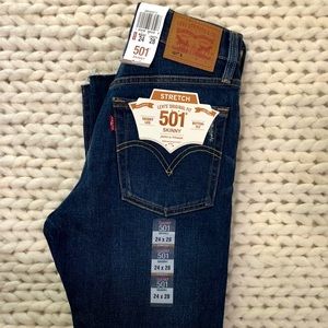 Brand new Levi 501 skinny jeans!